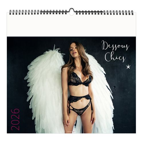 DESSOUS CHICS 2026 - SMALL 330 x 315 mm - SANS MARQUAGE - 6 FEUILLETS - RELIURE BAGUETTE thumbnail 4