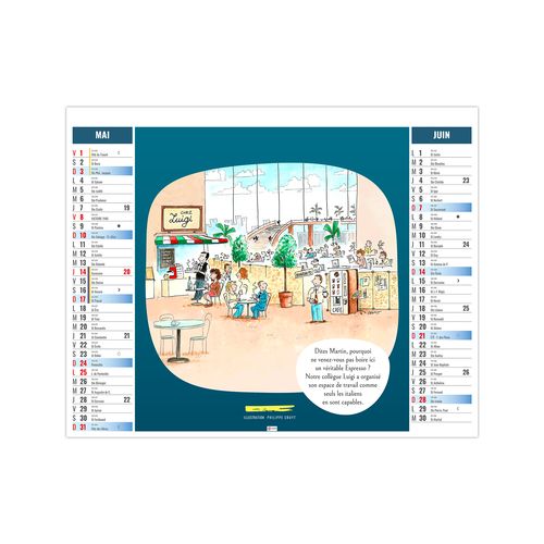 2EN1 - HUMOUR 2026 - XXL 474 x 700 mm - MARQUAGE 1 COULEUR thumbnail 4