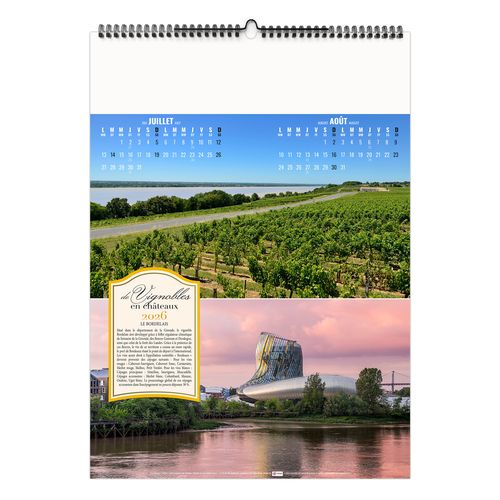 DE VIGNOBLES EN CHÂTEAUX 2026 - 6 FEUILLETS - RELIURE BAGUETTE - MARQUAGE 1 COULEUR thumbnail 7