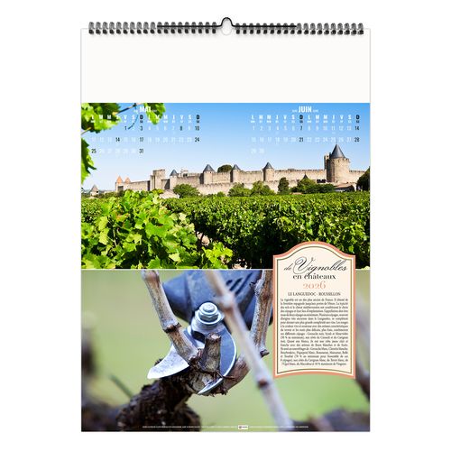 DE VIGNOBLES EN CHÂTEAUX 2026 - 6 FEUILLETS - RELIURE BAGUETTE - MARQUAGE 1 COULEUR thumbnail 6