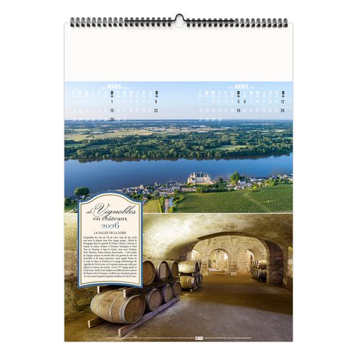 DE VIGNOBLES EN CHÂTEAUX 2026 - 6 FEUILLETS - RELIURE BAGUETTE - MARQUAGE 1 COULEUR thumbnail 5