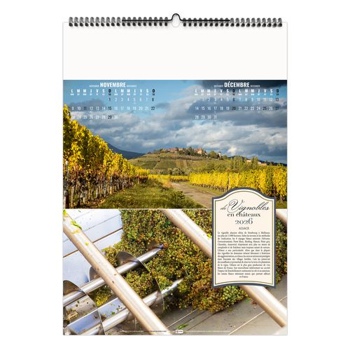 DE VIGNOBLES EN CHÂTEAUX 2026 - 6 FEUILLETS - RELIURE BAGUETTE - MARQUAGE 1 COULEUR thumbnail 9