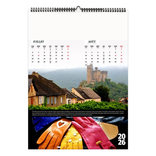 FRANCE PATRIMOINE 2026 - 6 FEUILLETS - RELIURE BAGUETTE - MARQUAGE 1 COULEUR thumbnail 8