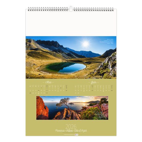 PAYSAGES DE FRANCE 2026 - 6 FEUILLETS - RELIURE BAGUETTE - MARQUAGE 1 COULEUR thumbnail 6