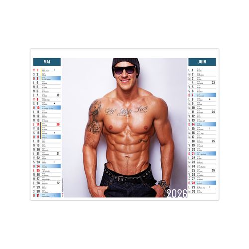 2EN1 - SENSUALITE 2026 - XXL 474 x 700 mm - MARQUAGE 1 COULEUR thumbnail 4