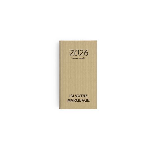 AGENDA EMBOITE KRAFT 2026 - MINI 90 x 165 mm - SANS MARQUAGE thumbnail 4