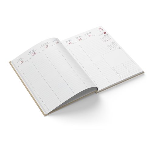 AGENDA EMBOITE KRAFT 2026 - MINI 90 x 165 mm - SANS MARQUAGE thumbnail 6
