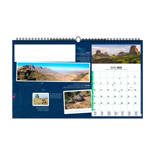 RANDONNÉES DU MONDE 2026 - XXL 620 x 360 mm - MARQUAGE 1 COULEUR thumbnail 10