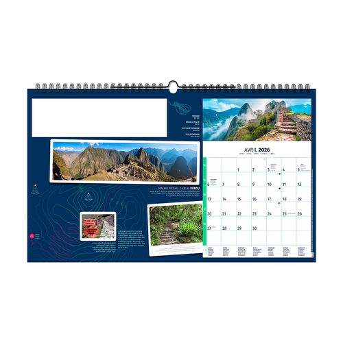 RANDONNÉES DU MONDE 2026 - XXL 620 x 360 mm - MARQUAGE 1 COULEUR thumbnail 6