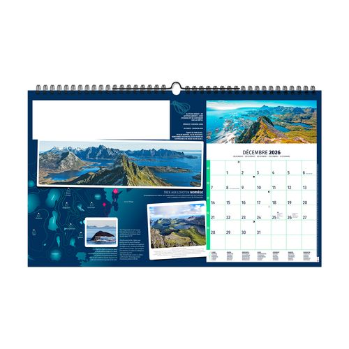 RANDONNÉES DU MONDE 2026 - XXL 620 x 360 mm - MARQUAGE 1 COULEUR thumbnail 14