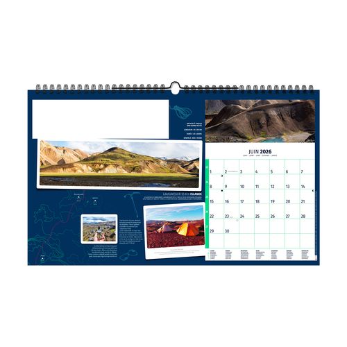 RANDONNÉES DU MONDE 2026 - XXL 620 x 360 mm - MARQUAGE 1 COULEUR thumbnail 8