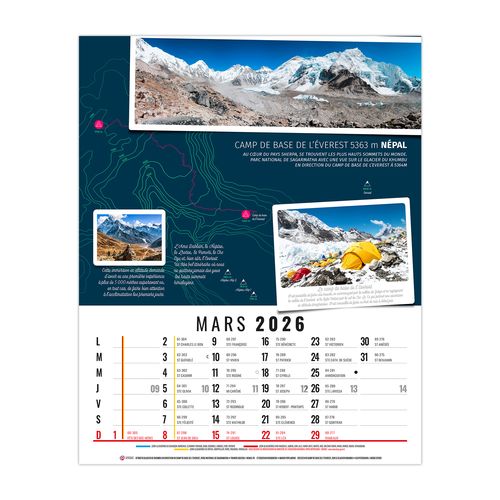 HUBERT 2026 - 12 FEUILLETS - BLOC SEUL SANS MARQUAGE thumbnail 4