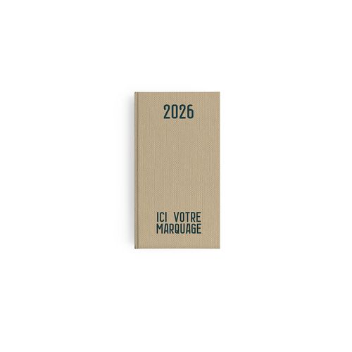 AGENDA EMBOITE TOILE 2026 - MINI 90 x 165 mm - COUVERTURE ARDOISE - SANS MARQUAGE thumbnail 11