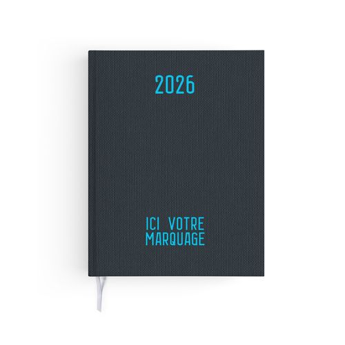 AGENDA EMBOITE TOILE 2026 - MINI 90 x 165 mm - COUVERTURE ARDOISE - SANS MARQUAGE thumbnail 4