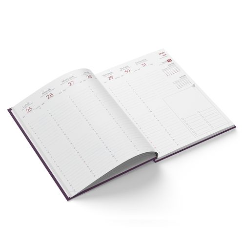 AGENDA EMBOITE TOILE 2026 - MINI 90 x 165 mm - COUVERTURE ARDOISE - SANS MARQUAGE thumbnail 15