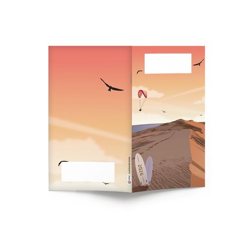AGENDA ECO POCHE 2026 - THEME VINTAGE-2 - 95 x 165 mm - QUINZAINIER 64 PAGES - COUVERTURE 380g QUADRI PAGES 1 ET 4 - PELLICULAGE BRILLANT RECTO - PIQURE 2 POINTS METAL thumbnail 4