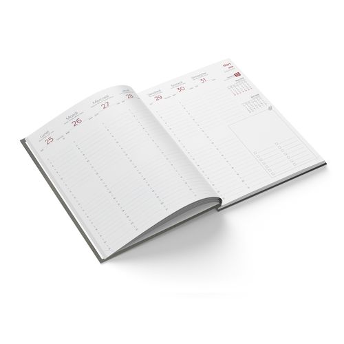 AGENDA EMBOITE PRESTIGE 2026 - MINI 90 x 165 mm - COUVERTURE ANTHRACITE - SANS MARQUAGE thumbnail 11