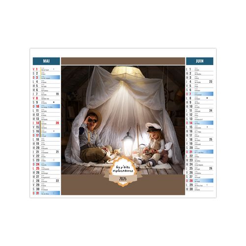 2EN1 - ENFANTS 2026 - SMALL 330 x 470 mm - MARQUAGE 1 COULEUR thumbnail 4