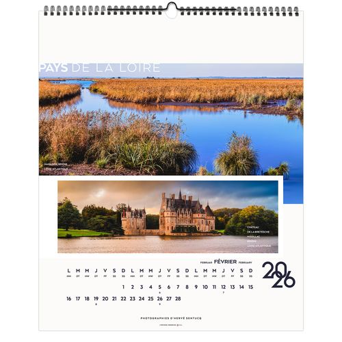 LA FRANCE PANORAMIQUE 2026 - SMALL 330 x 400 mm - MARQUAGE 1 COULEUR thumbnail 4