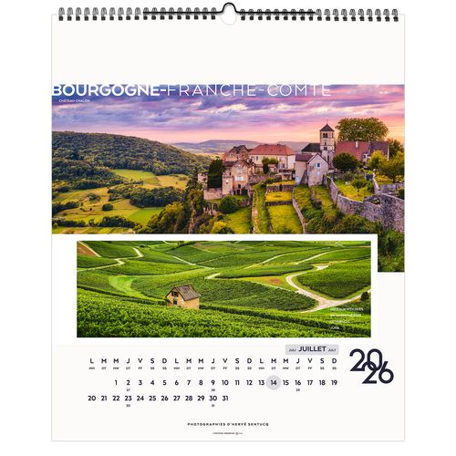 LA FRANCE PANORAMIQUE 2026 - SMALL 330 x 400 mm - MARQUAGE 1 COULEUR thumbnail 9