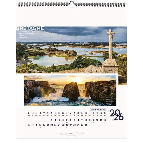 LA FRANCE PANORAMIQUE 2026 - SMALL 330 x 400 mm - MARQUAGE 1 COULEUR thumbnail 5