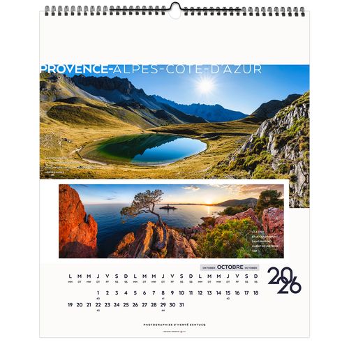 LA FRANCE PANORAMIQUE 2026 - SMALL 330 x 400 mm - MARQUAGE 1 COULEUR thumbnail 12