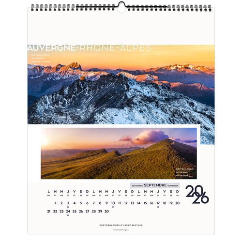 LA FRANCE PANORAMIQUE 2026 - SMALL 330 x 400 mm - MARQUAGE 1 COULEUR thumbnail 11