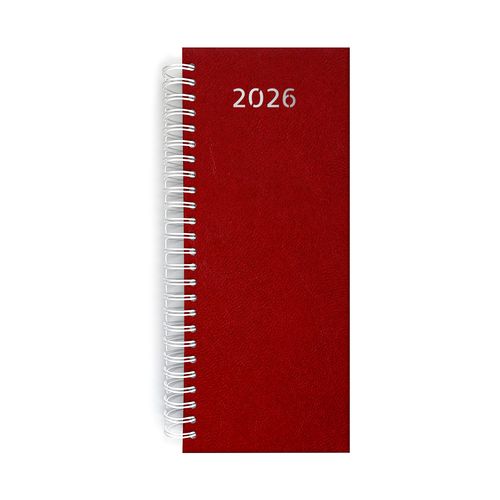 AGENDA DE CAISSE 2026 - DOS CARRE COUSU COLLE EMBOITE - 137 x 335 mm - COUVERTURE BORDEAUX - TRANSFERT A CHAUD thumbnail 8