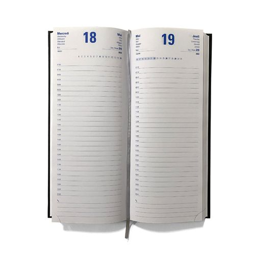 AGENDA DE CAISSE 2026 - DOS CARRE COUSU COLLE EMBOITE - 137 x 335 mm - COUVERTURE BORDEAUX - TRANSFERT A CHAUD thumbnail 6
