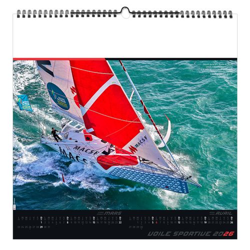 VOILE SPORTIVE 2026 - SMALL 330 x 330 mm - MARQUAGE 1 COULEUR - RELIURE BAGUETTE thumbnail 6
