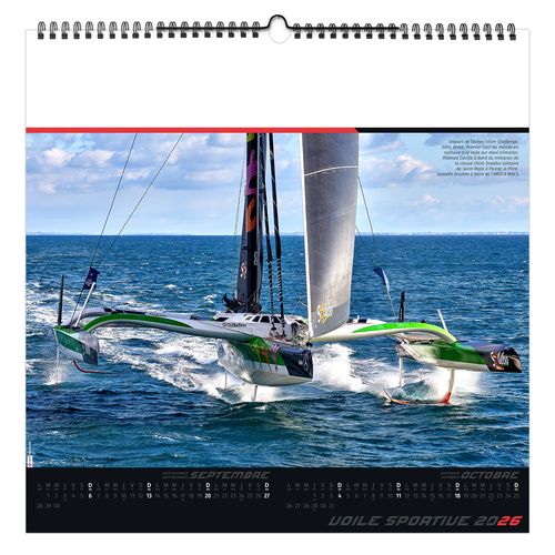 VOILE SPORTIVE 2026 - SMALL 330 x 330 mm - MARQUAGE 1 COULEUR - RELIURE BAGUETTE thumbnail 9
