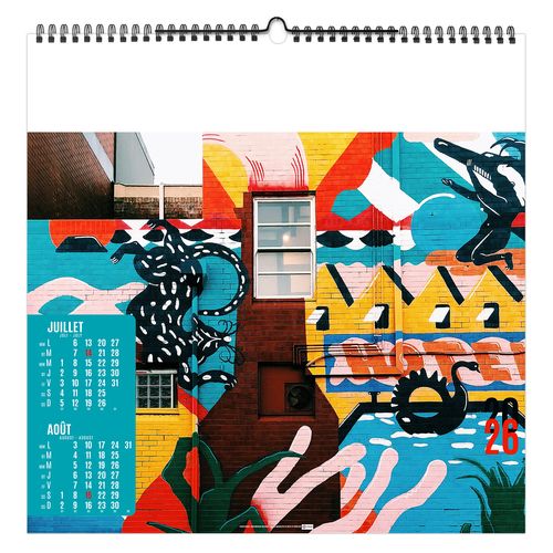 STREET ART 2026 - SMALL 330 x 330 mm - MARQUAGE 1 COULEUR - RELIURE BAGUETTE thumbnail 8