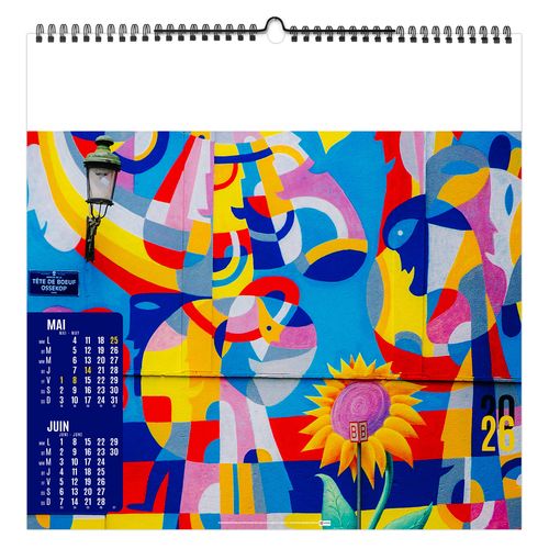 STREET ART 2026 - SMALL 330 x 330 mm - MARQUAGE 1 COULEUR - RELIURE BAGUETTE thumbnail 7