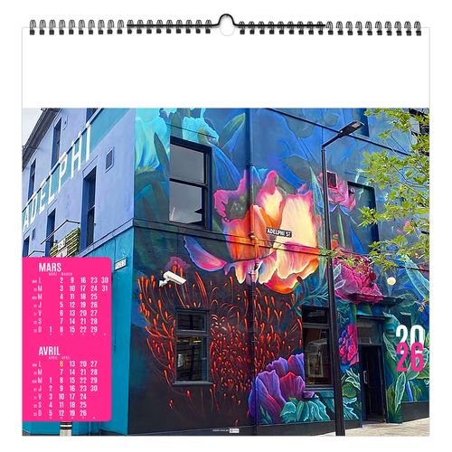 STREET ART 2026 - SMALL 330 x 330 mm - MARQUAGE 1 COULEUR - RELIURE BAGUETTE thumbnail 6