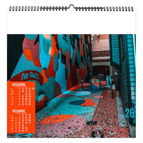 STREET ART 2026 - SMALL 330 x 330 mm - MARQUAGE 1 COULEUR - RELIURE BAGUETTE thumbnail 10