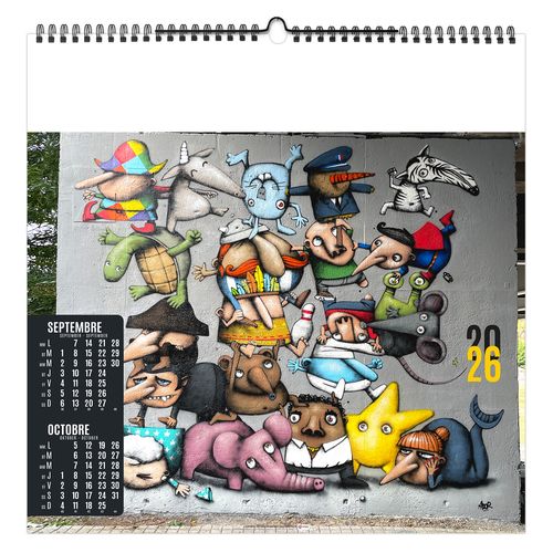 STREET ART 2026 - SMALL 330 x 330 mm - MARQUAGE 1 COULEUR - RELIURE BAGUETTE thumbnail 9