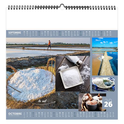 AROMATES ET COMPAGNIE 2026 - SMALL 330 x 330 mm - MARQUAGE 1 COULEUR - RELIURE BAGUETTE thumbnail 9