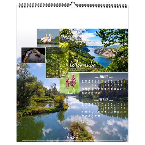 FLEUVES D'EUROPE 2026 - SMALL 330 x 400 mm - MARQUAGE 1 COULEUR - RELIURE BAGUETTE thumbnail 5