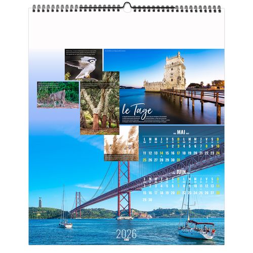 FLEUVES D'EUROPE 2026 - SMALL 330 x 400 mm - MARQUAGE 1 COULEUR - RELIURE BAGUETTE thumbnail 7