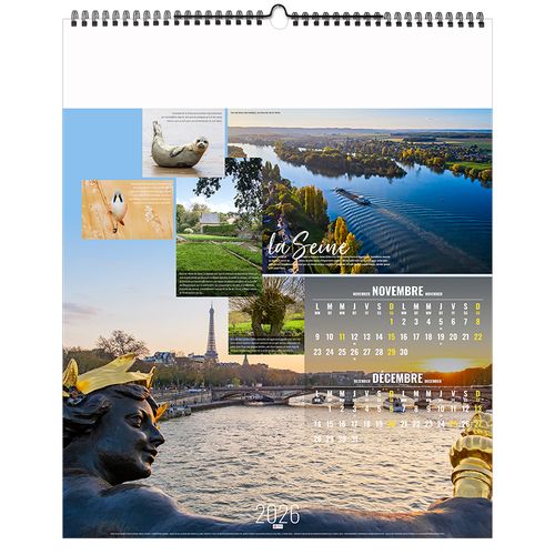 FLEUVES D'EUROPE 2026 - SMALL 330 x 400 mm - MARQUAGE 1 COULEUR - RELIURE BAGUETTE thumbnail 10