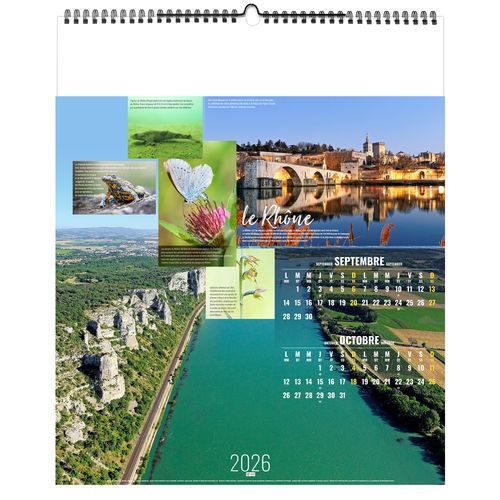 FLEUVES D'EUROPE 2026 - SMALL 330 x 400 mm - MARQUAGE 1 COULEUR - RELIURE BAGUETTE thumbnail 9