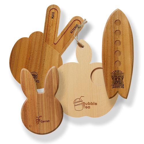 Assiette service bois - 2