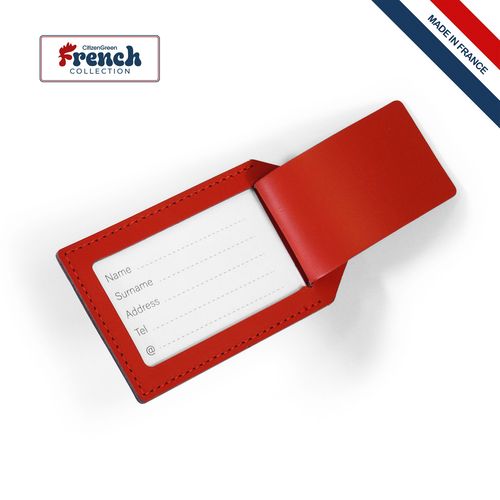 Porte-étiquette cuir régé. - 2