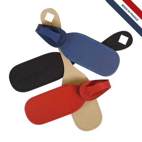 Porte-étiquette cuir régé. - 1