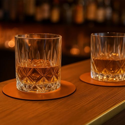 Sous verres cuir régé. - 2