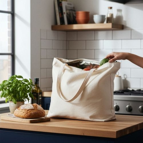 Grand sac isotherme zippé coton 230g - 2