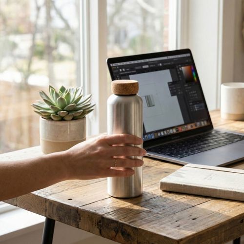 Bouteille aluminium recyclé 750ml - 3