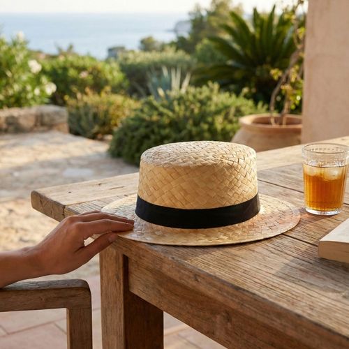 Chapeau paille blanche - CANOTIER - 3