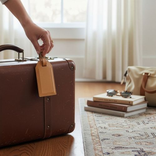 Etiquette bagage cuir régénéré MILOU thumbnail 4