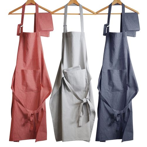 Set tablier et torchon coton bio 170g STRIPCOOK, RIONDET SERIPUB, EYBENS